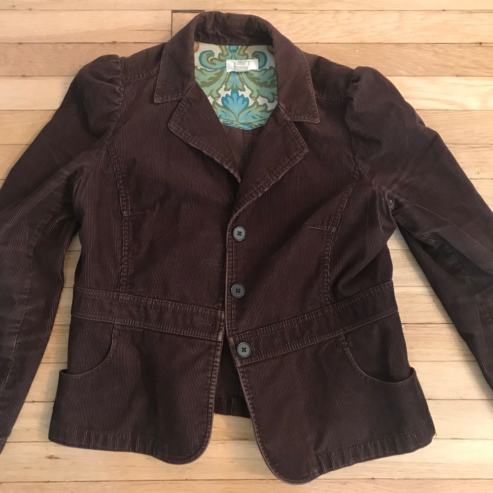 LOFT Brown Corduroy Blazer Size 10P